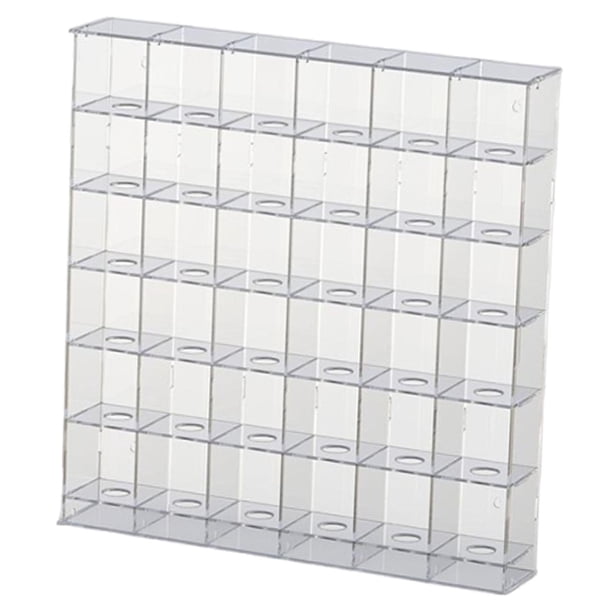 Expositor de pelotas de golf de acrílico para pared, vitrina transparente. 36 cuadrículas