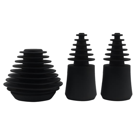 Six Silicone Bottle Sealers Stoppers, Includes 2 Large (2.1 x 1.8 in) & 4 Small (1.2 x 2.4 in) Airtight Bottle Plugs, Reusable, Universal Fit for Wine, Beer, and More