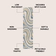thumbnail image 5 of JONATHAN Y DAZZLE 2 x 8 Runner Rug, Flow Abstract Swirl - Blue/Mustard/Gray, DZC100C-28, 5 of 6