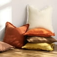 thumbnail image 6 of Wehilion 2pcs Linen Throw Pillow Covers Decorative Square Pillow Covers Farmhouse Style Boho Cushion Covers Natural Beige Pillow Covers with Fringe for Living Room, 6 of 14