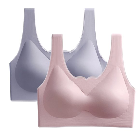 Women Nylon Bra Wirefree 2PCS Latex Leisure Bra Sports Bra Yoga Bra Fitness Bra