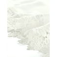 thumbnail image 6 of MODA NOVA Juniors' Plus Size Blouse Pleated V Neck Lace Solid Tops White 2X, 6 of 6