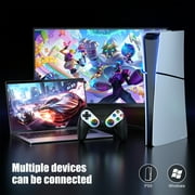 LED Wireless Controller for PS5, Compatible with PS5 Pro/Slim/PC, Dual Vibration, Macro/Turbo, 3.5mm Audio Jack, 6-Axis Motion with Speaker