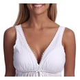 thumbnail image 3 of Handmade Women's Deep V-Neck Lace Trimmed Night Dress White (10/L), 3 of 4