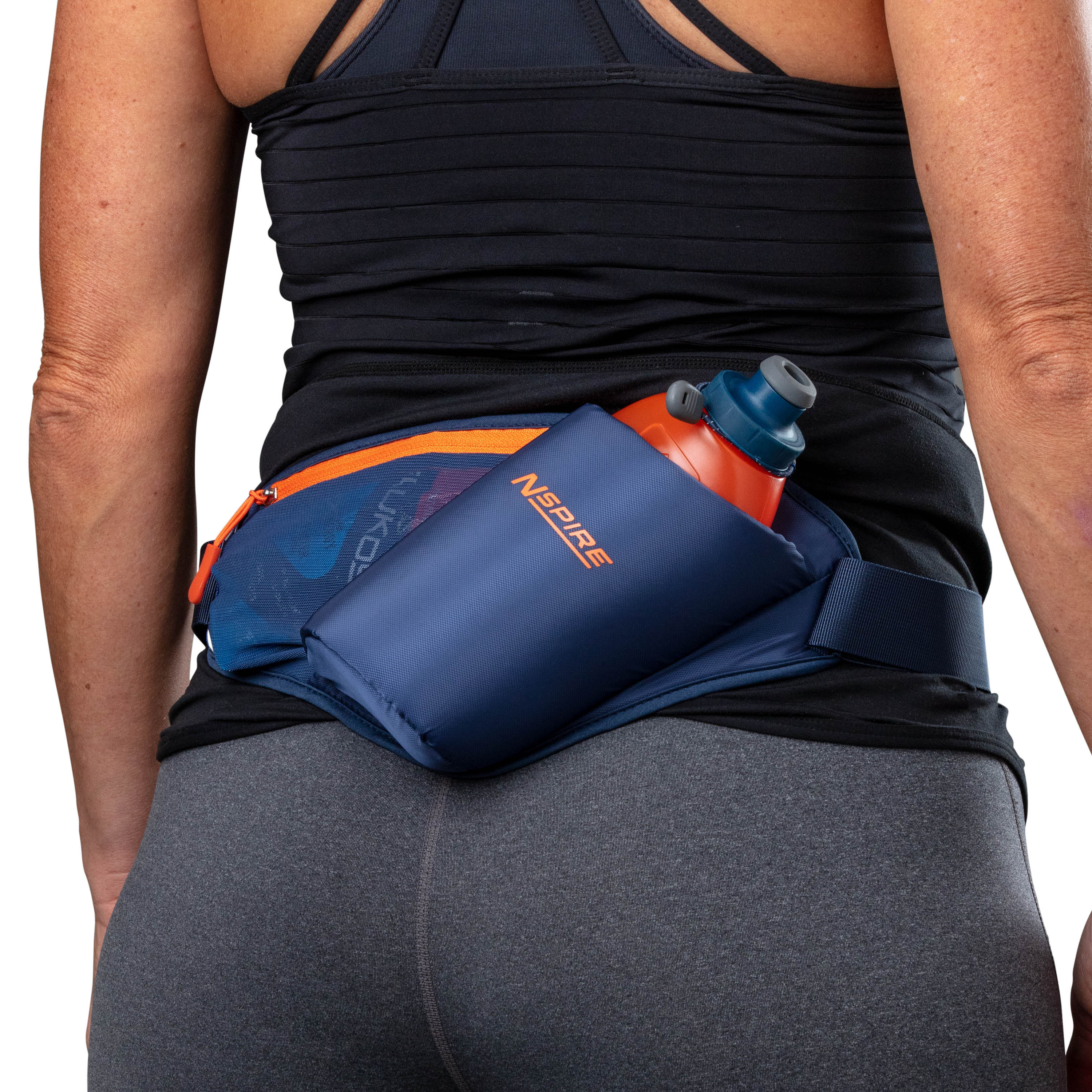 Nspire by Nathan Single Bottle Hydration Belt Blue/Orange - image 5 of 13