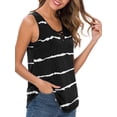 thumbnail image 4 of Anygrew Summer Womens Sleeveless Criss Cross Casual Tank Tops Basic Blouse, 4 of 6