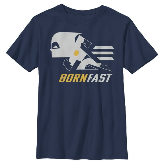 Boy's The Incredibles 2 Dash Born Fast  Graphic Tee Navy Blue Medium