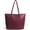 Dark Red, variant on CoCoMangos Zipper Tote Bag for Women Soft Vegan Leather Handbag for Work, Travel & Everyday Use