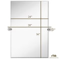 thumbnail image 3 of Grand Miroir Rectangle Pivotant avec Ancrages Muraux Chromés Polis Argent Soutenu Réglable, 3 of 11