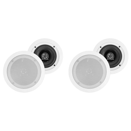 (4) Rockville HC55 5.25 300 Watt White In-Ceiling Home Theater Speakers 8 Ohm