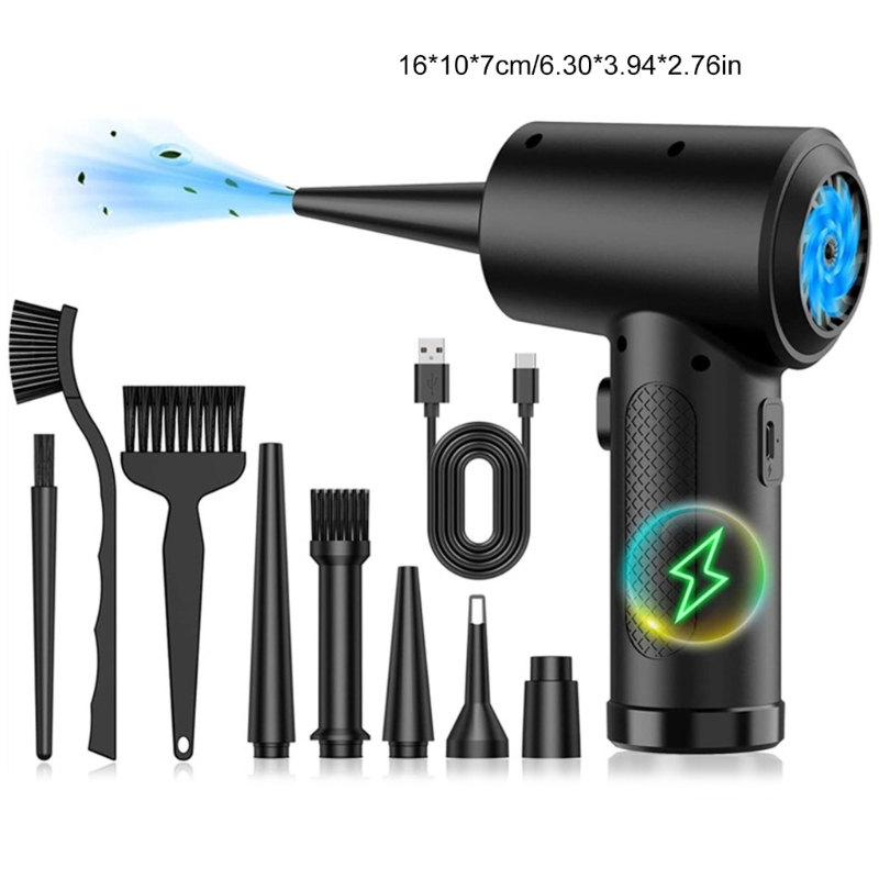 Compressed Air Duster 50000RPM Electric Air Duster 6000mAh Battery Cordless Dust