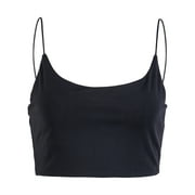 Angle View: Summer Ladies Tops BLACKPINK JENNIE Casual Vest Sleeveless Solid Color Sexy Camisole Top