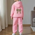 thumbnail image 4 of Cheetah Print Bow Hoodie 2 Piece Fall Outfit - Trendy Preppy Sweatshirt for Teen Girls, 4 of 7
