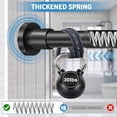 thumbnail image 3 of Black Shower Curtain Rod 36-98 Inches (3-8.2ft) Non Rust Adjustable Shower Rod Spring Tension Non Slip No Drilling Stainless Steel Shower Rods for Bathroom Window, 3 of 9