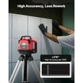 thumbnail image 5 of VEVOR Rotary Laser Level Kit, 2650ft 360-Degree Self Leveling Red Horizontal Laser Transit,with Heavy-duty Tripod, Receiver, Remote Control, Toolcase, IP66 Waterproof, 0.06in/100ft for Construction, 5 of 9