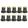 10 Pcs 6mm Shaft Hole Knob for Speaker Effect Pedal Amplifier Potentiometer Knob Yellow Mark
