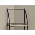 thumbnail image 4 of Bookshelf 3 Tier Corner Etagere | 48"H Modern | Dark Taupe Laminate Black Metal | Taupe | MDF, 4 of 7