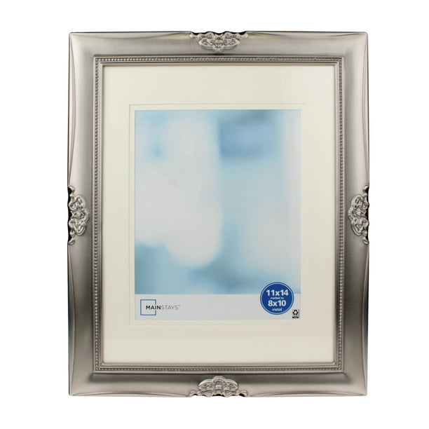 Better Homes & Gardens 11"x14" matted to 8"x10" Ornate Pewter Metal