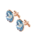 thumbnail image 2 of Peace Dove Elegant Men's Cufflink Set for Formal Attire, Made of Stainless Steel, Ideal for Business Events, 2 of 6