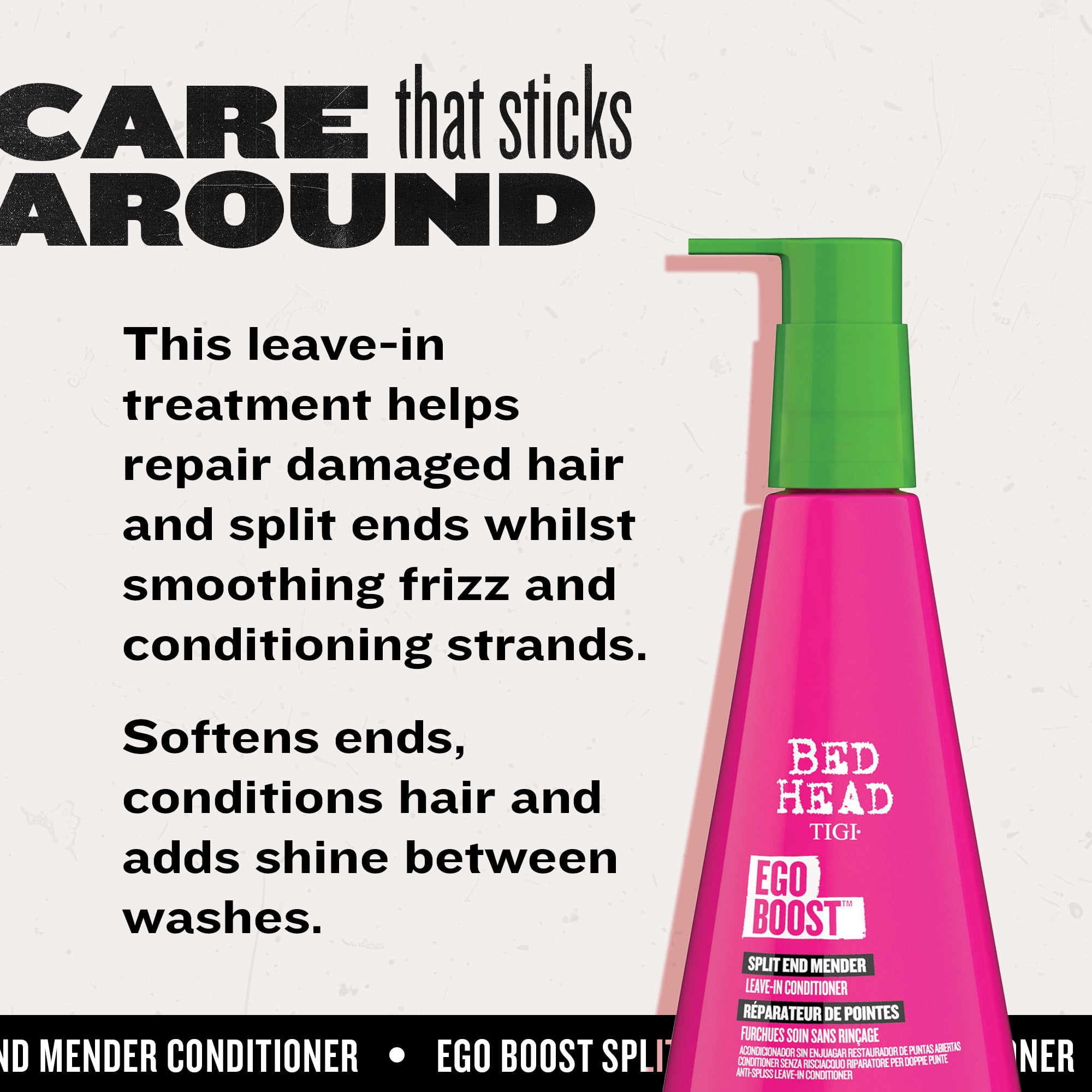 TIGI Bed Head Ego Boost, Split End Mender & Leave-In Conditioner, 3 Pack