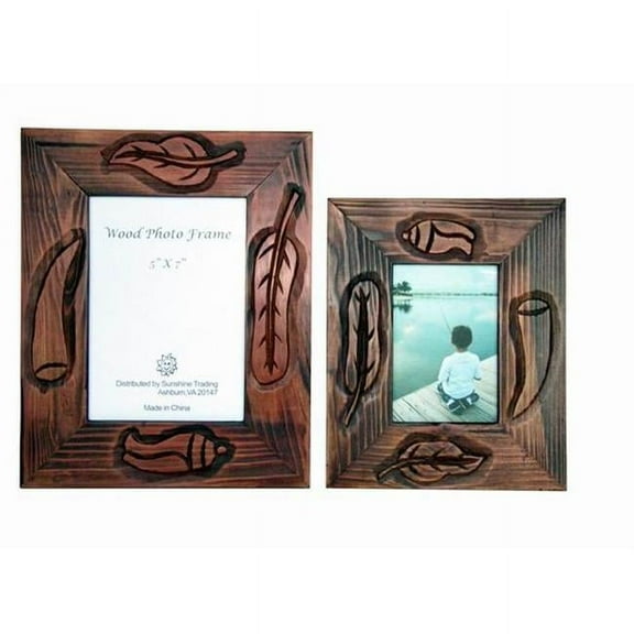 Sunshine Trading ST-22-5 Handmade Wood Photo Frame - 3.5 x 5 Inch