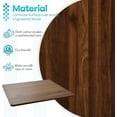 thumbnail image 4 of Kaboon Universal Table Top 30 x 30 inches Sqaure Pack of 2, Round corner, Dark Walnut, 4 of 6