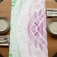 thumbnail image 5 of Table Runners 90 Inches Long Dress Scarves, Ombre Green Pink Farmhouse Coffee/Dining/Kitchen Table Runner for Living Room, Summer Coastal Ocean Sea Beach Wave 13x90 Inch, 5 of 9