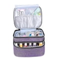 thumbnail image 4 of The essential oil carrier bag can hold more than 30 nail gels. Multiple pockets for lip polish. Nail polish organizer (blue)., 4 of 4