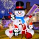 thumbnail image 5 of Muñeco de Nieve Inflable Mukum de 187 cm con Pingüinos y LED para Navidad, 5 of 6