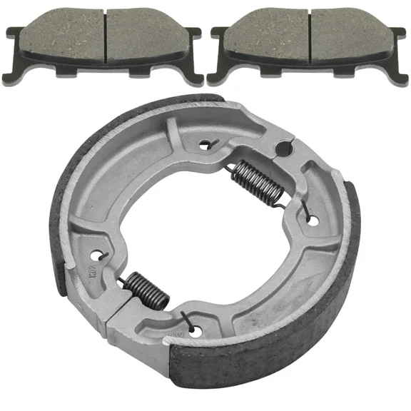 Front Brake Pads and Rear Brake Shoes for Yamaha XV250 V-Star 250 2008-2024