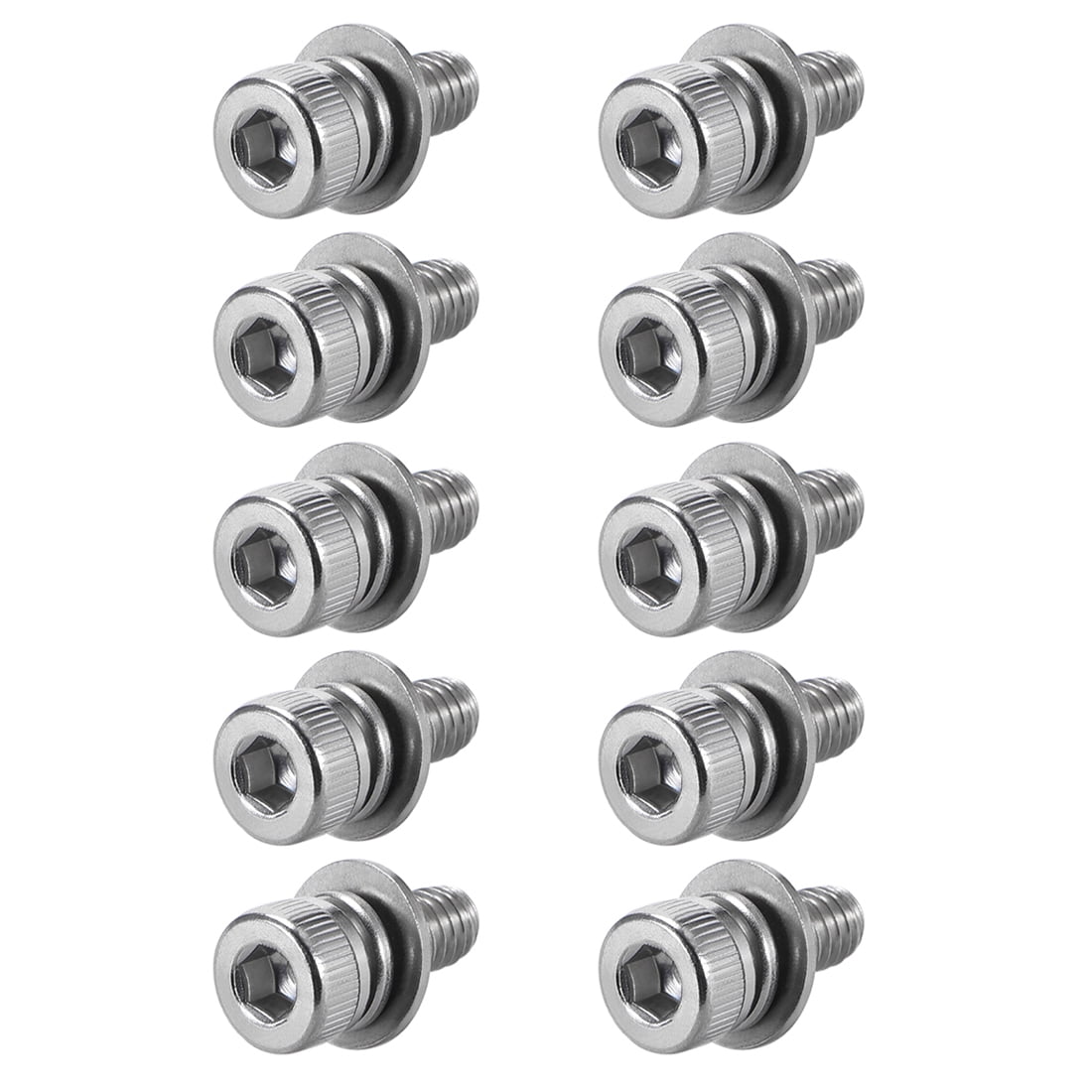 50 Tornillos M4x12mm De Cabeza Hexagonal – Botón Cabeza Capuchón De Aleación De Acero (uxcell)