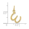 thumbnail image 2 of FJC Finejewelers 10 kt Yellow Gold Letter W Initial Charm, 2 of 6