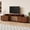 Brown-TV Stand, variant on ATJafurn Walnut Finish Expandable Media Console 4-piece Set for 70/75/85/100 Inch TV, Mid-century Modern Wooden TV Stand with Drawers for Living Room