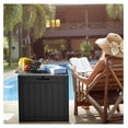 thumbnail image 2 of 30 Gallon Outdoor Storage Chest - Waterproof Patio Deck Box - Durable Resin Storage Container for Cushions, Garden Tools - Black, Lockable & Portable, 2 of 5