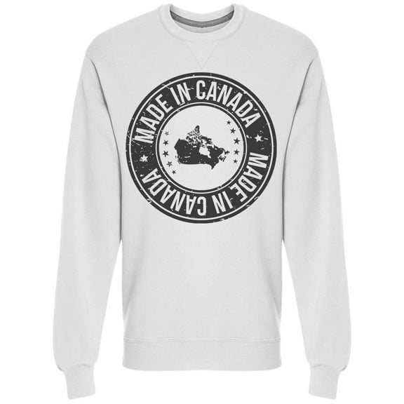 Stamp: Made In Canada Sweatshirt Men -Image by Shutterstock, Male Medium