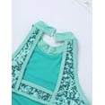 thumbnail image 5 of TSSOE Kids Girls Sequins Ballet Dance Leotard One-Piece Gymnastic Unitard Sports Bodysuit Ballerina Dance Wear Mint_Green 6, 5 of 7