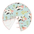 thumbnail image 2 of Daiia Cute Cows Drawing Merry Christmas Tree Skirt , Xmas Large Lace-up Tree Skirt, Santa Snowflakes Rustic Home Decorations New Year Party Farmhouse Decor-48", 2 of 7