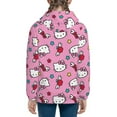 thumbnail image 3 of Hello Kitty Hoodie 3D Print Pullover Hooded Long Sleeve Sweatshirts Tops Blouse with Pocket for Boys Girls Small, 3 of 6