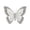 A006- Silver, variant on Silver Detachable Butterfly Clips Decorative Alligator Accessories with Pearls and Shell Inlay for Holiday Party Hairstyle and Christmas Tree Decoration 3 Pack