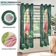 thumbnail image 3 of Yayeee Window Curtains Light Filtering 63"x42" Grommet Panel Pair Home Living Room Decor, Moon Flamingo, 3 of 7