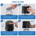 thumbnail image 6 of (2 pack) AZULLIA Electric Mason Jar Vacuum Sealer Kit for Wide & Regular Mouth Mason Jars for Food Storage, Black GA01, 6 of 10