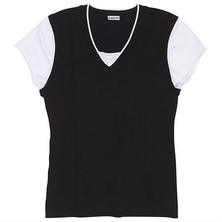 No Boundaries - Juniors' Plus Vest 2-Fer Top