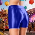 thumbnail image 2 of HXWCHs Glam Satin High Waist Fit Shorts for Nightlife with Sleek Shine and Elegant Finish XXL Blue, 2 of 7