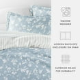 thumbnail image 6 of Duvet Cover Set - Ultra Soft & Breathable - Light Blue Farmhouse Country Home for Twin Size Size Bedding by Comfort Canopy, 6 of 21
