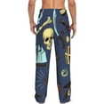 thumbnail image 2 of Men's Pajama Pants Comfy Sleep Lounge Bottoms Pockets, Pirates Skull Map Treasure Vintage, 2 of 5