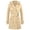 Beige, variant on Women's Trench Coat Double Breasted Classic Mid-Length Adjustable Belt Jacket with Hood White XXL(XXL)