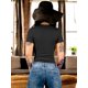 thumbnail image 3 of Player Mujer Texturizada Unitalla Casual Stretch Blusa Dama Top, 3 of 5