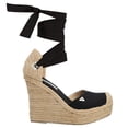 thumbnail image 2 of Alpargata Puntal De Plataforma Yute Con Listón 2 en 1 Lona Premium Negro Ajustable Para Mujer, 2 of 5