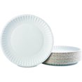 thumbnail image 3 of EILAT 9in Disposable Paper Plates 200-Pack | Microwave Safe | Everyday Use | White [200PK], 3 of 5