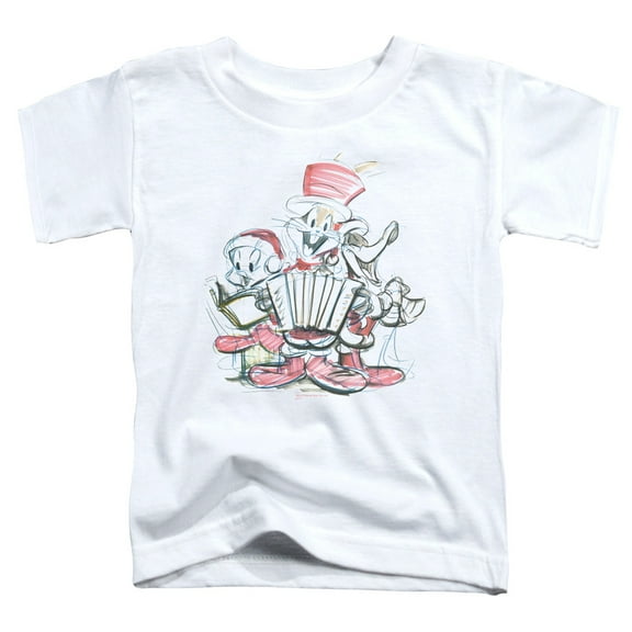 Looney Tunes - Holiday Sketch - Toddler Short Sleeve Shirt - 4T
